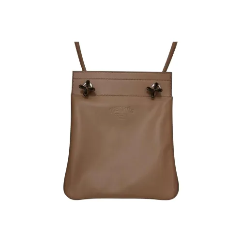 HERMES Aline Телячья кожа Сумка через плечо Мини Женская Молочно-чайный