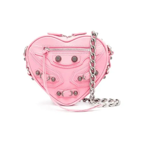 Balenciaga Le Cagole Телячья кожа Байкер Сумка Сумка через плечо Мини Женская Розовая