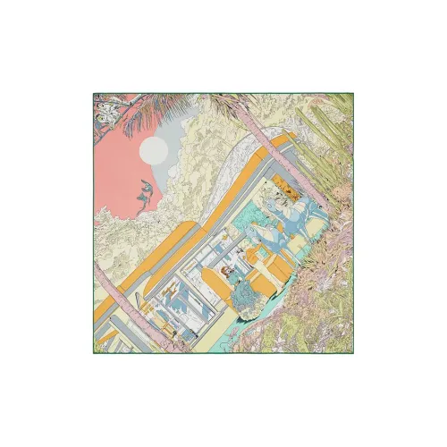 HERMES Шелковые шарфы Многоцветные Женские