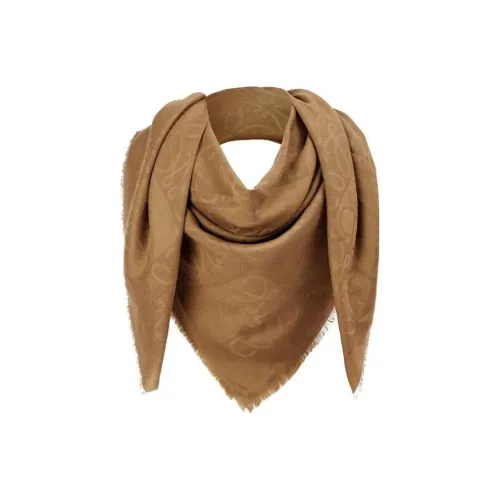LOEWE Шерсть Шелковые Шарфы Коричневый Женские