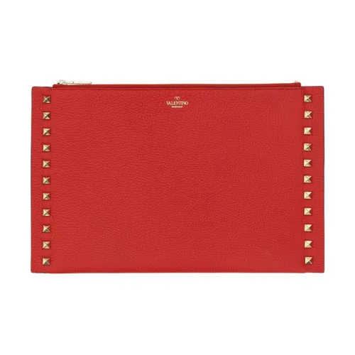 Valentino Garavani Телячья кожа Кошелек Клатч Стандартный Женский Красный