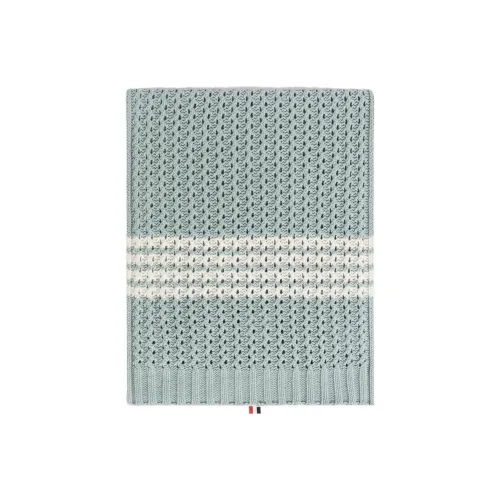 THOM BROWNE Шарфы из шерсти Wool Knit Бирюзовый Женские