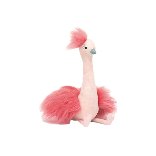 JELLYCAT Bird Collection Благословение Ostrich Куклы Плюшевая кукла 20 см Высота в сидячем положении