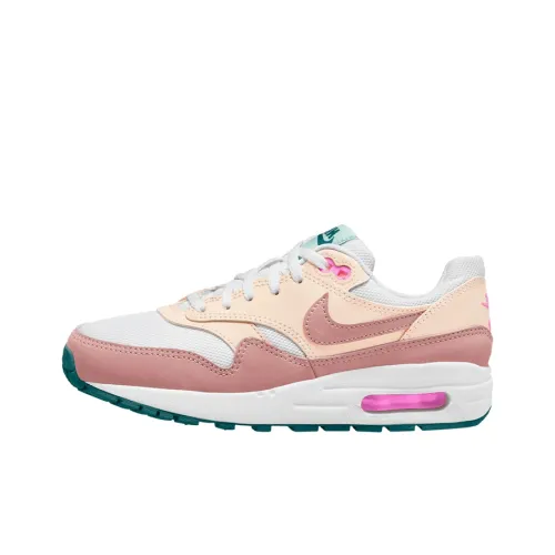 Nike Air Max 1 Low Топ Спортивная Повседневная Обувь Белый Коричневый Розовый