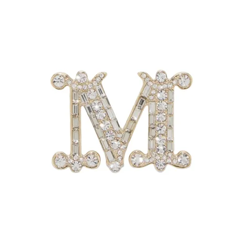 MaxMara Металлическая брошь белая женская
