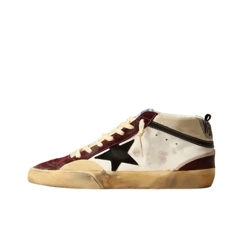 Golden Goose Mid Star Стильные Скейтбординги Мужские Белый Красный