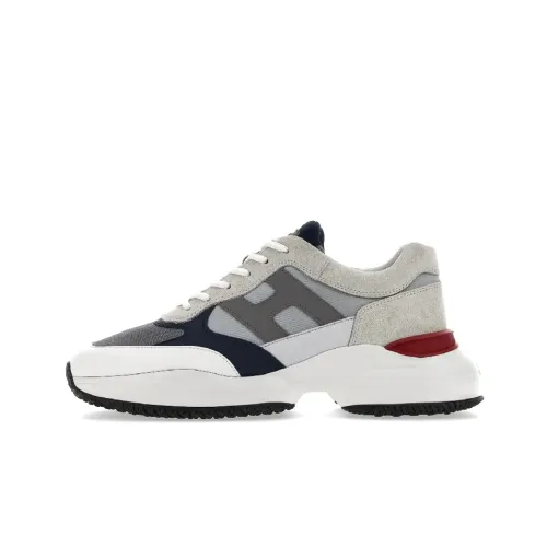 HOGAN Interaction Low Топ Спортивная Повседневная Обувь Мужская Серый Синий Белый