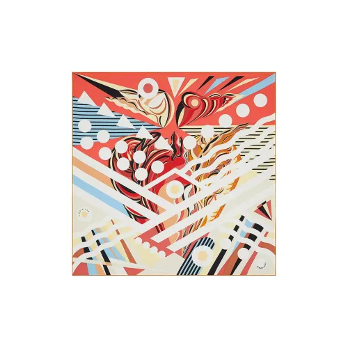 Hermes Шелковые шарфы Кораллово-красный Женские