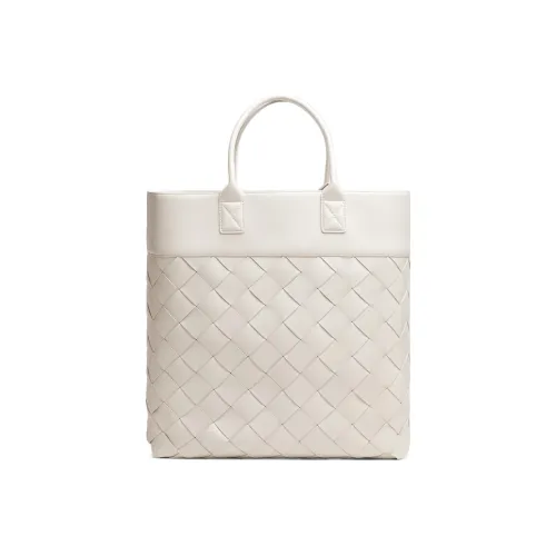 Bottega Veneta Cabat Lambskin Tote Bag Shopping Bag Large Women's Mist White