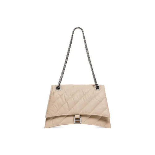 Balenciaga Crush Коровья кожа Портативная Сумка через плечо Сумка на плечо Женская Молочно-чайная