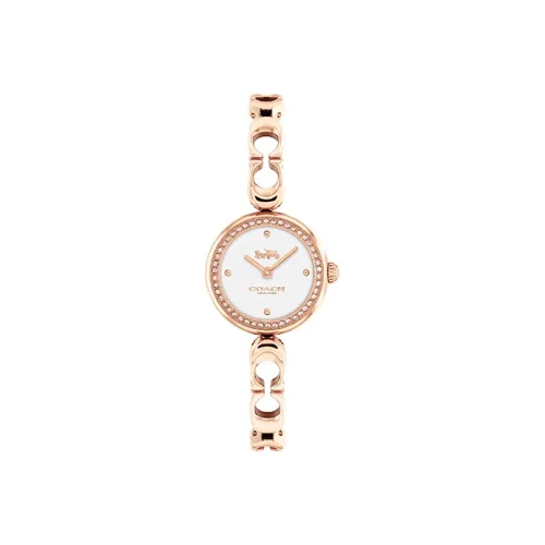 COACH GRACIE Collection Женские часы Кварцевый механизм Ремешок из нержавеющей стали Золотой циферблат