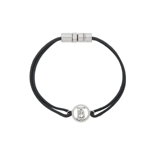 Burberry Браслет Мужской Черный Серебряный