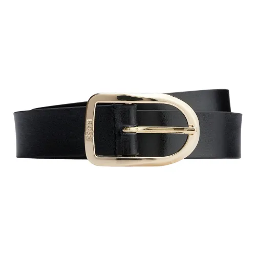 HUGO BOSS Ремни из коровьей кожи, черные, женские