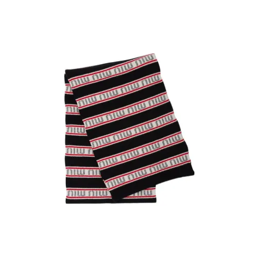 MIU MIU Вязаные шарфы Черный Женские