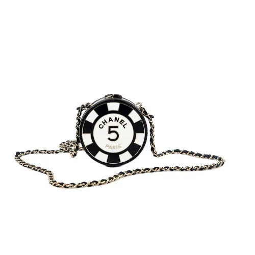CHANEL Lambskin Poker Chip Bag Crossbody Shoulder Bag Clutch Regular Women's Black White CHANEL Овечья шкура Poker Chip Сумка Сумка через плечо Клатч Стандартный Женский Черный Белый