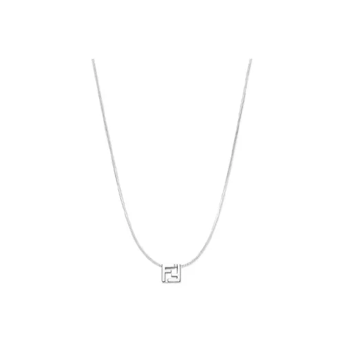 FENDI Сплав/Серебряное покрытие/Золотое покрытие Ожерелья Серебряные Мужские