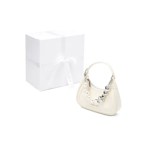 CHARLES KEITH из коровьей кожи и полиуретана маленькая сумка женский молочно-белый
