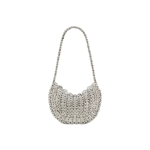 Paco Rabanne Металлическая сумка-полумесяц сумка через плечо стандартная женская серебряная