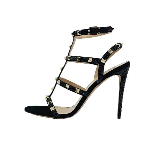 Valentino Rockstud One Ремешок Сандалии 11 см Женские Черные