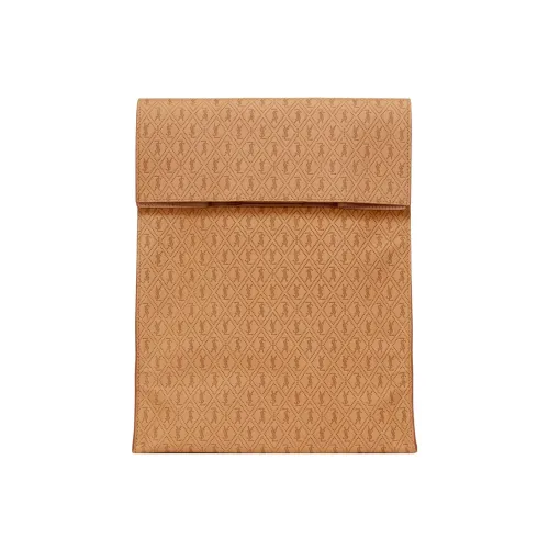 SAINT LAURENT Телячья кожа Клатч Мужской Коричневый