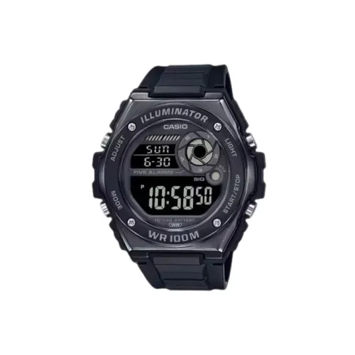 CASIO Standard Series Кварцевый механизм Смольный ремешок Часы Мужские Черный циферблат
