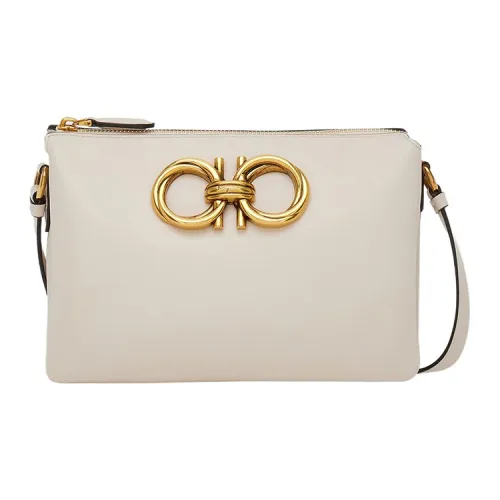 Ferragamo Телячья кожа Сумка через плечо Мини Женская Белая