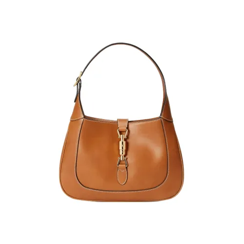 GUCCI Jackie 1961 Кожа Crescent Сумка через плечо Сумка через плечо Женская Коричневая