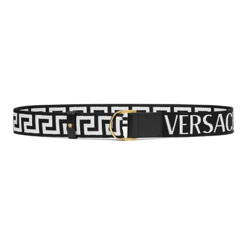 VERSACE Полиэстер Ремень Мужской Черный Ширина 4CM