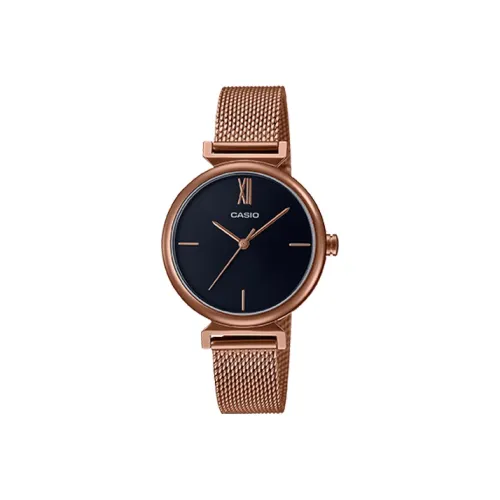 CASIO Standard Series Кварцевый механизм часы с ремешком из нержавеющей стали женские часы черный циферблат