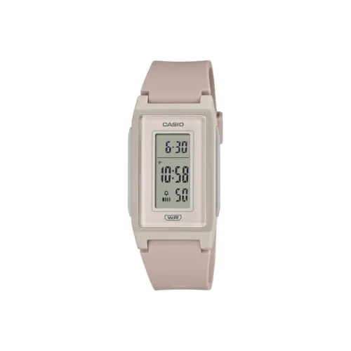 CASIO Кварцевый механизм Смольный ремешок Женские часы Розовый циферблат Часы LF 10WH 4