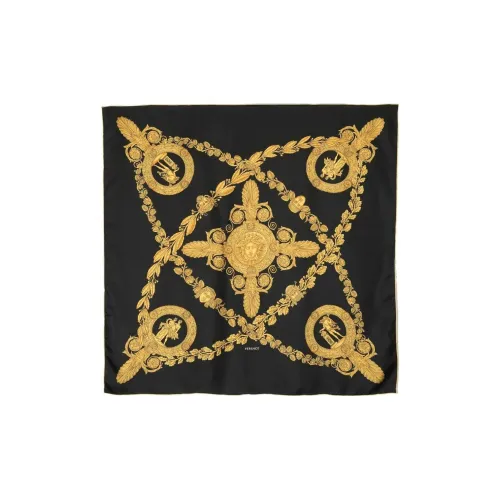 VERSACE Шелковые шарфы Мужской черный