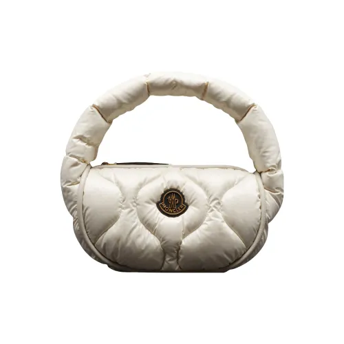 Moncler Ткань Сумка-полумесяц Сумка на одно плечо Женская Белая