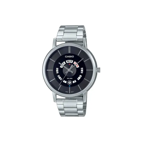 CASIO Standard Series Электронные Механические Часы из Нержавеющей Стали с Ремешком Мужские Часы Черный Циферблат