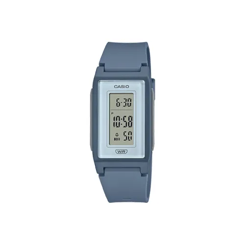 CASIO Кварцевый механизм Смольный ремешок Часы 40,8mm*25,1mm Женские часы Синий циферблат Модель LF 10WH 2