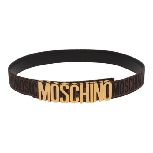 MOSCHINO Кожаные ремни, коричневый, мужской