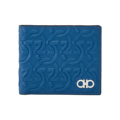 FERRAGAMO Кошелек из коровьей кожи мужской синий