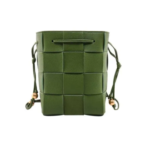 Bottega Veneta Cassette GRAIN LEATHER Ведрообразные сумки Сумки через плечо Сумка через плечо Женская Зеленая