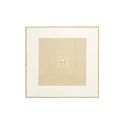 TOTEME Шелковые шарфы, цвет костяной белый, женские