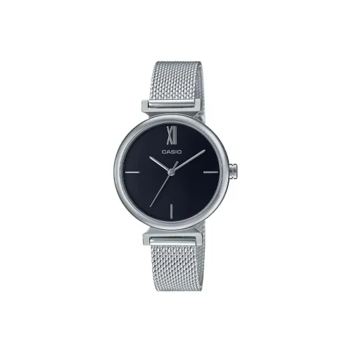 CASIO Standard Series Кварцевый механизм часы с ремешком из нержавеющей стали женские часы черный циферблат