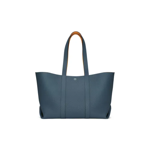 Moynat Taurillon Gex Кожа Тоут Сумка Сумка для покупок Сумка Женская Синий Оранжевый