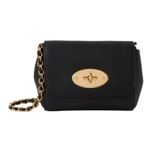 Mulberry Козья кожа Сумка через плечо Сумка на плечо Мини Женская Черная