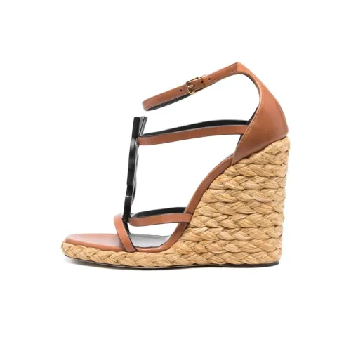 SAINT LAURENT CASSANDRA One Ремешок Сандалии 11,5 см Женские Умбра