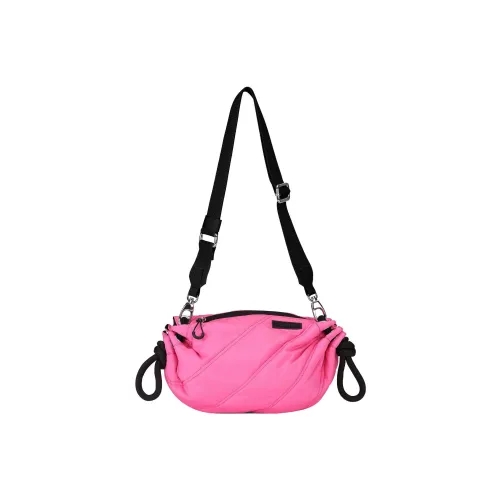 GANNI Однотонная через плечо сумка женская розовая