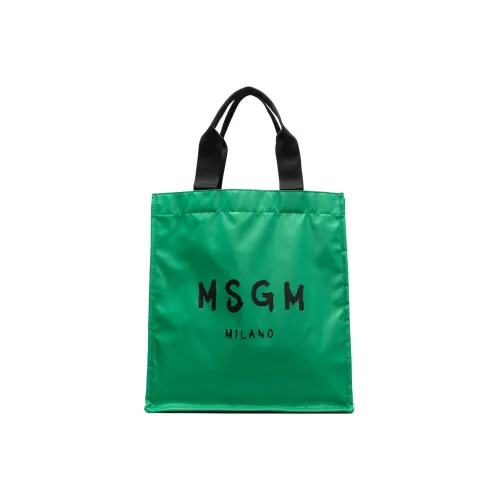 MSGM Полиамид Тоут Сумка Сумка для покупок Сумка Обычная Мужская Нефритово-зеленый Черный