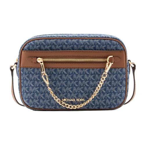 MICHAEL KORS Jet Set Хлопок Camera Сумка Сумка через плечо Женская Синяя