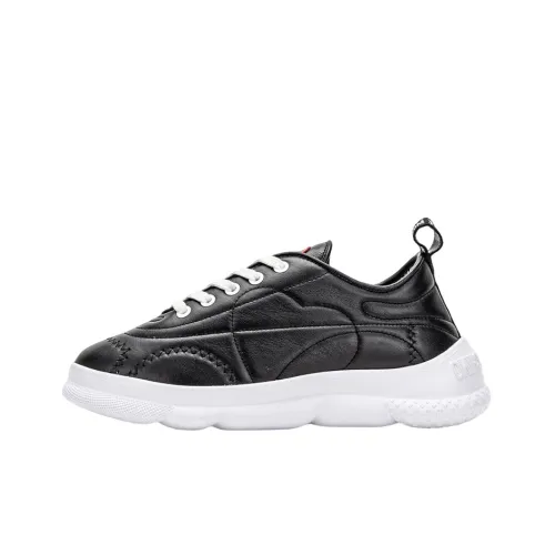 LOVE MOSCHINO Амортизация Низкий Топ Спортивная Повседневная Обувь Женская Черная