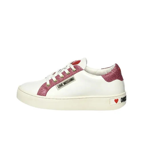 LOVE MOSCHINO Низкий топ стильные скейтбординги женские белые
