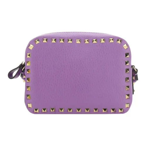 Valentino Garavani Коровья кожа крупнозернистая текстура сумка Camera сумка через плечо плечевая сумка женская фиолетовая