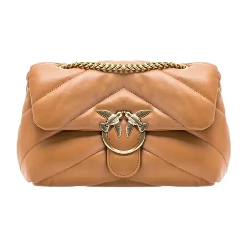 PINKO Puff Sheepskin Сумка через плечо Женская Коричневая