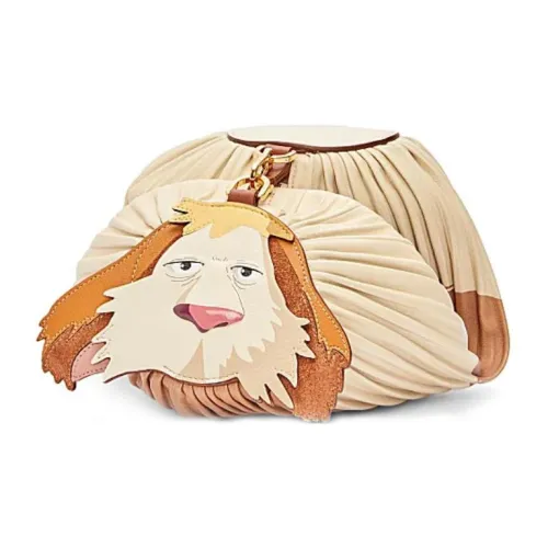 LOEWE Har'S Mobile Замок Коллаборация Nappa Sheepskin с коровьей кожей Сумка через плечо Сумка на плечо Женская Ржаво-красный